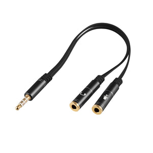 3.5mm Male to Dual 3.5mm Female Cable Adapter