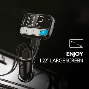 BT Hands-Free Car Kit with Dual USB Fast Charging Ports