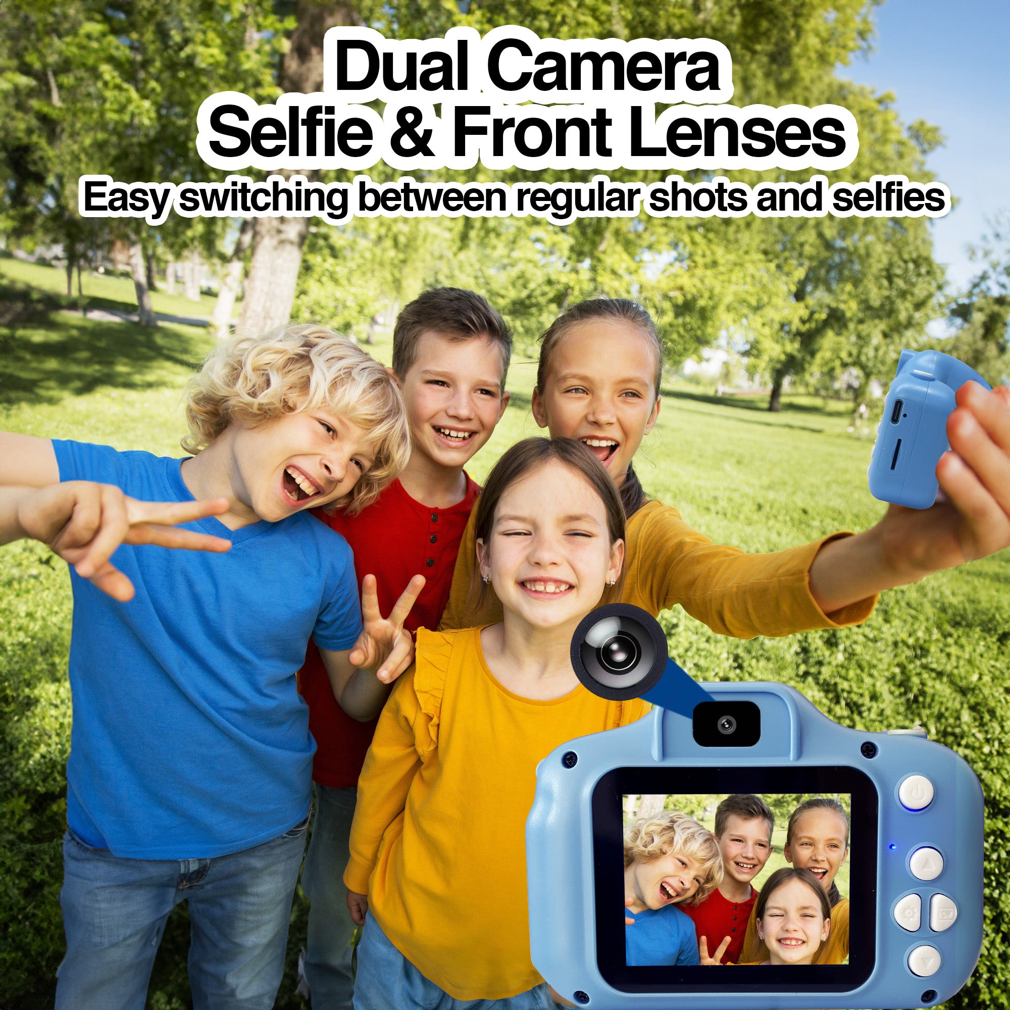 Magic Pix 81 - Kids Selfie Digital Camera, Dual Lens - www.argomtech.com
