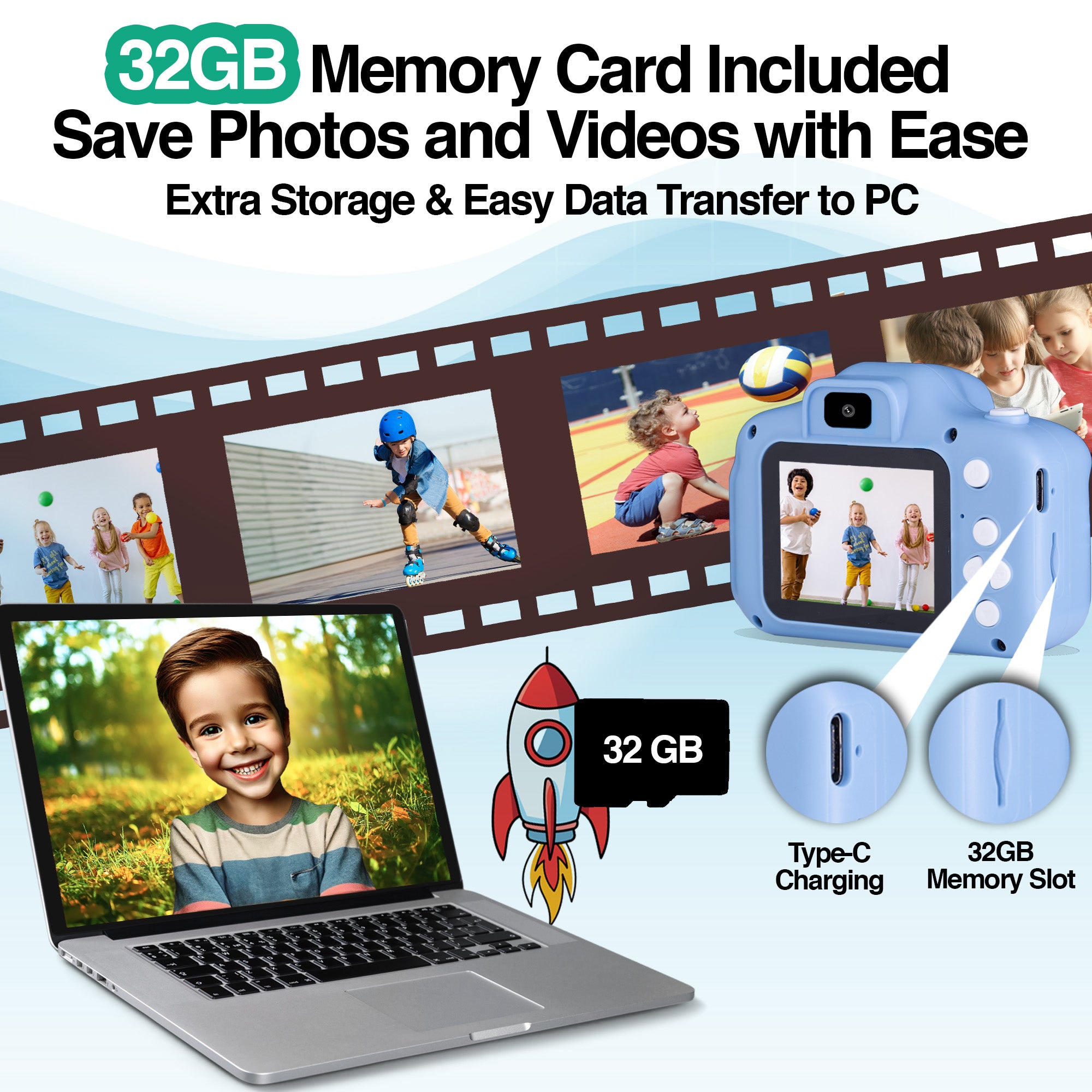 Magic Pix 81 - Kids Selfie Digital Camera, Dual Lens - www.argomtech.com