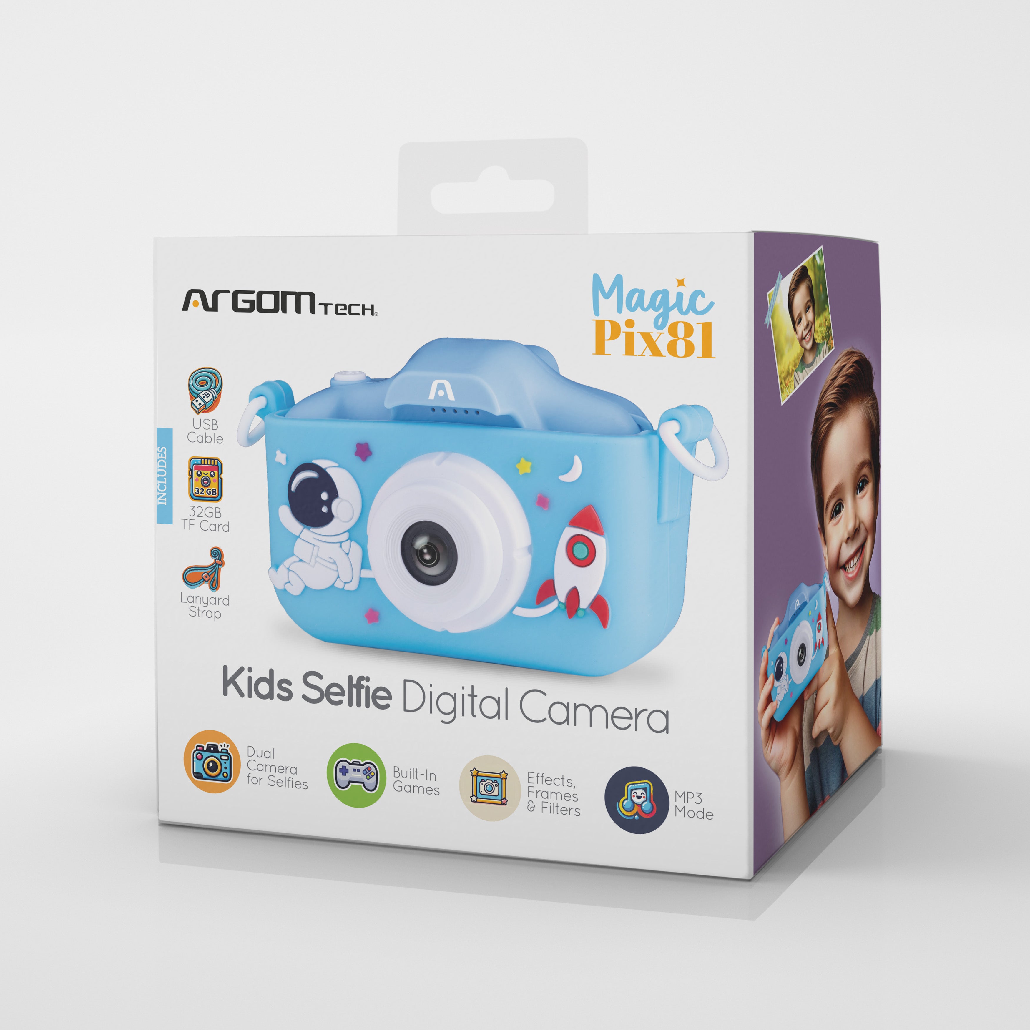 Magic Pix 81 - Kids Selfie Digital Camera, Dual Lens - www