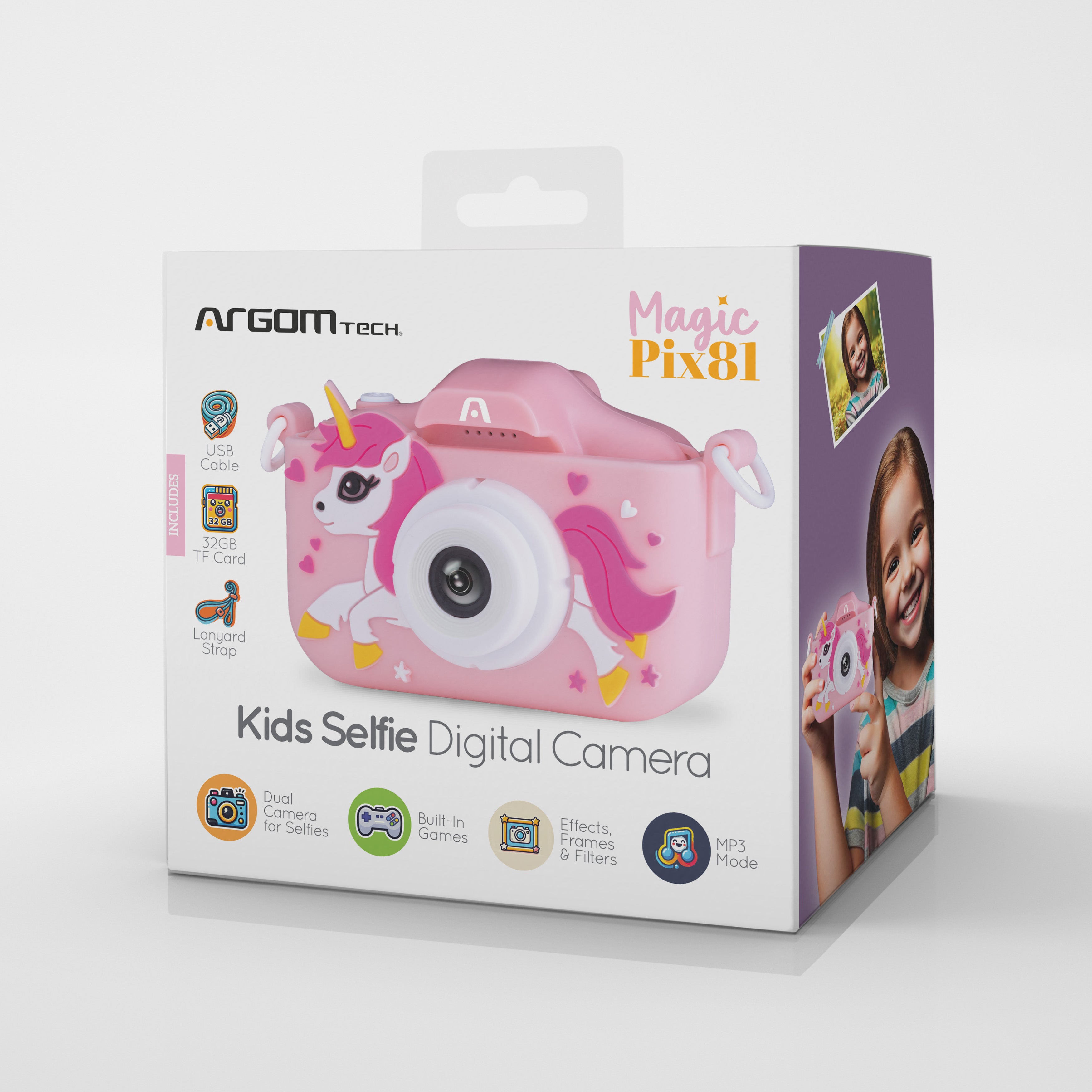 Magic Pix 81 - Kids Selfie Digital Camera, Dual Lens - www