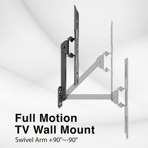 TV Wall Mount 23" - 43" Full Motion Arm