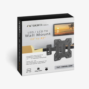 TV Wall Mount 23" - 43" Full Motion Arm