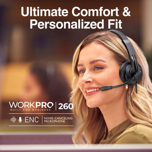 WorkPro 260 Wired Business Headset with Noise Canceling Microphone