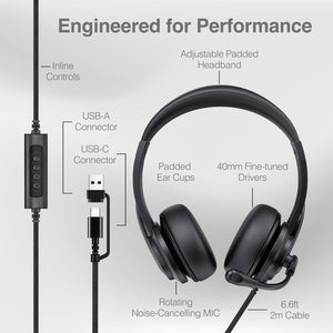 WorkPro 260 Wired Business Headset with Noise Canceling Microphone