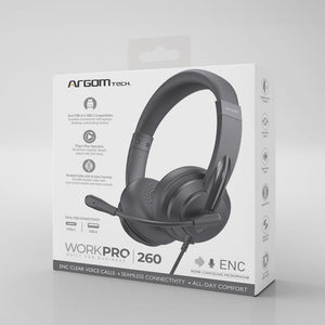 WorkPro 260 Wired Business Headset with Noise Canceling Microphone