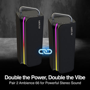 Ambience 66 TWS Wireless BT Party Speaker with LED Lights