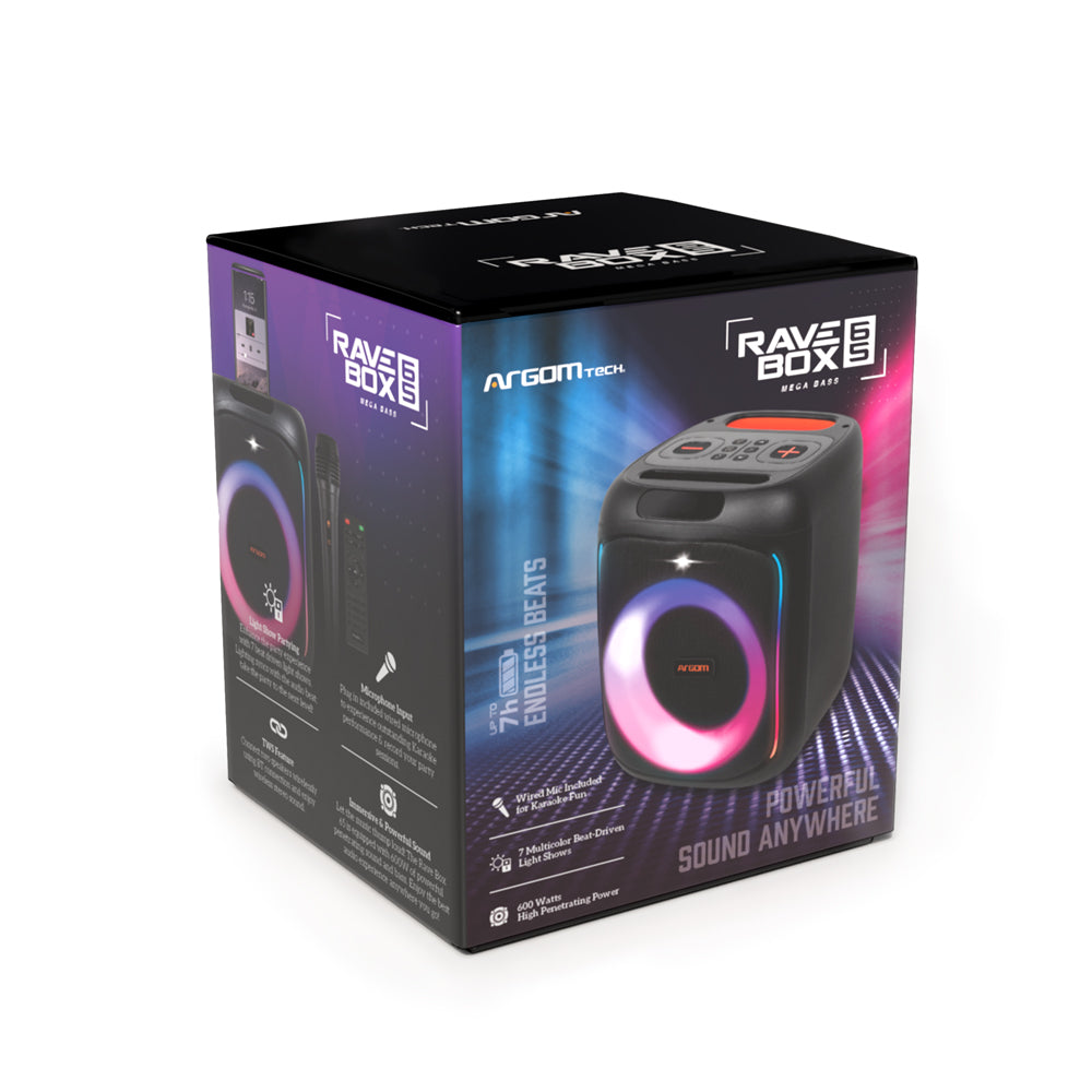 Rave Box 65 Premium Wireless BT Speaker with LED Light Show - www ...