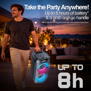 Rave 61 TWS Wireless BT Party Speaker with LED Lights