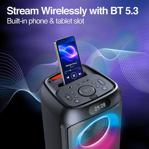Rave 61 TWS Wireless BT Party Speaker with LED Lights