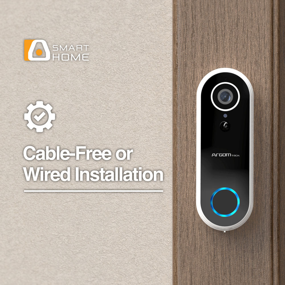 Smart WiFi Video Doorbell Camera With Chime & Intercom - Wireless Home Security, APP Control, IR Night Vision, Motion Sensor