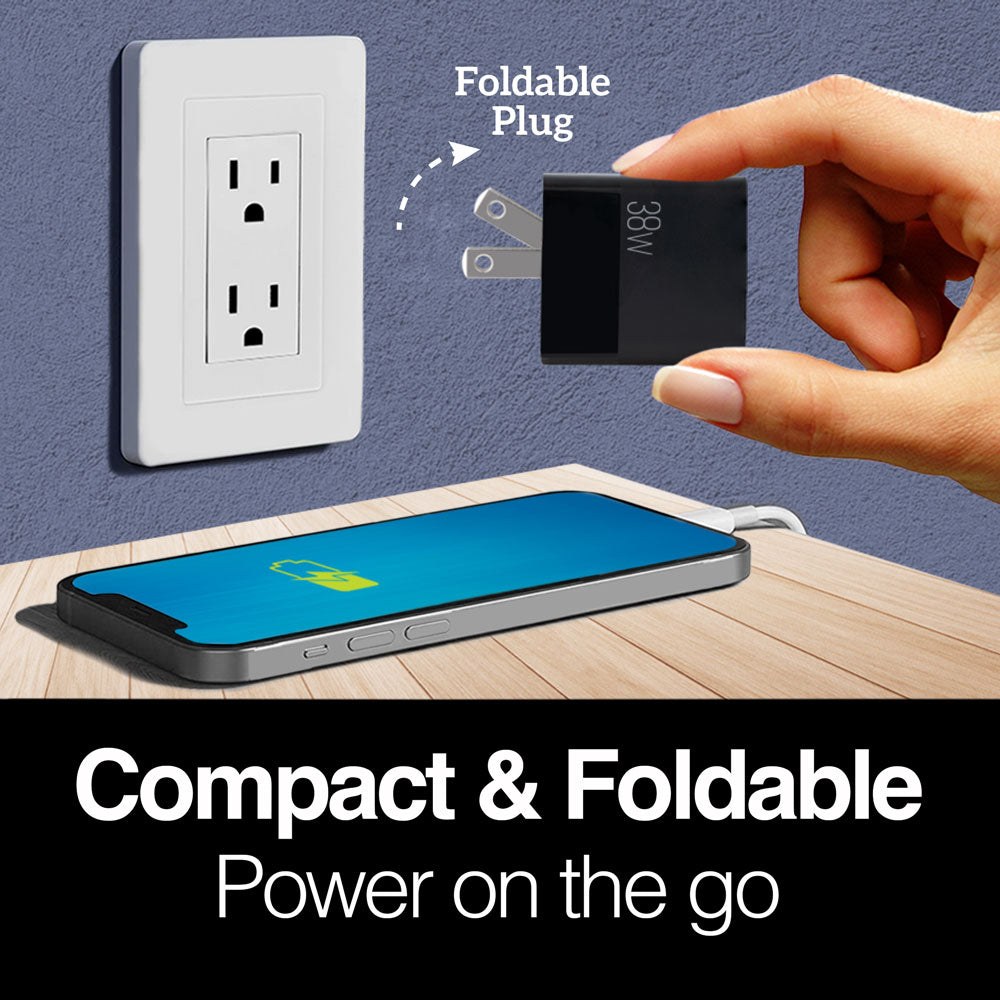 Volta P4 38W Pro PD Type-C + USB with Foldable Plug Wall Charger