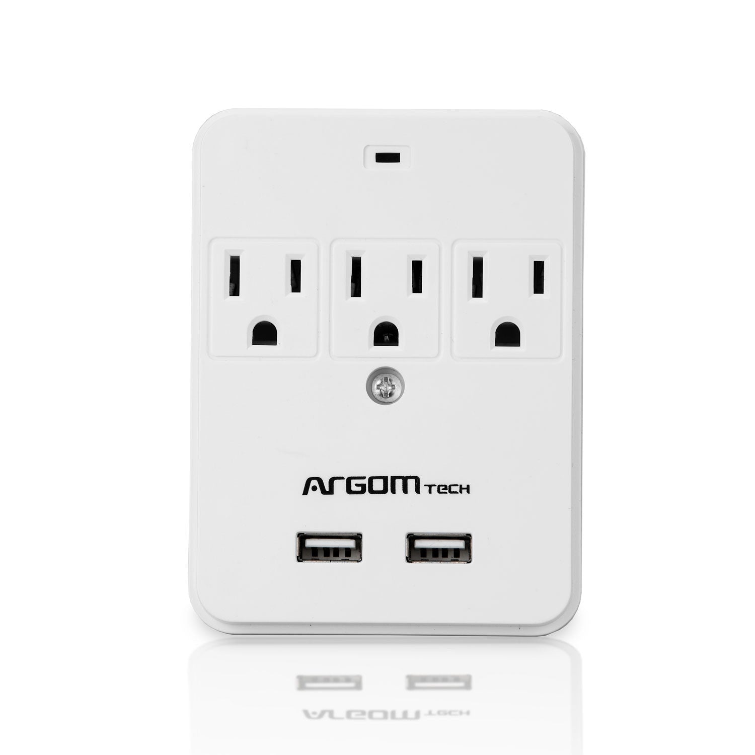 REGLETA ARGOM 3 CONECTORES/2 PUERTOS USB/ ARG-AC-0266WT/ (300500) -  Breaking Technology