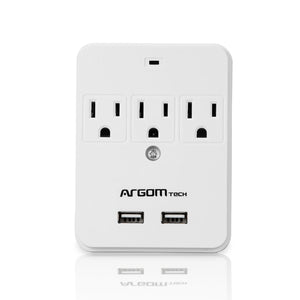 3-Outlet Adapter with 2-USB Ports