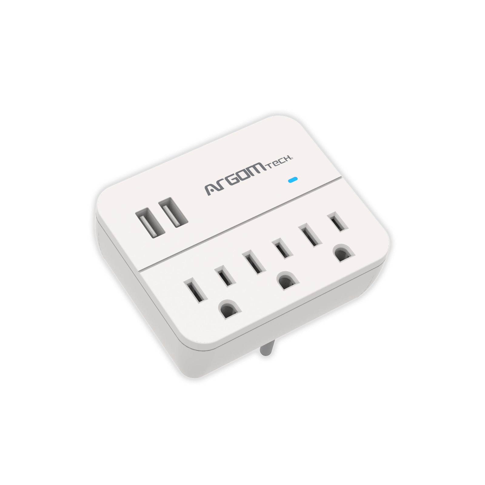 Surge Protector Charging Station 3-Outlets/2-USB White