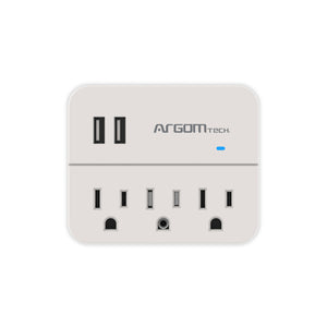 Surge Protector Charging Station 3-Outlets/2-USB White