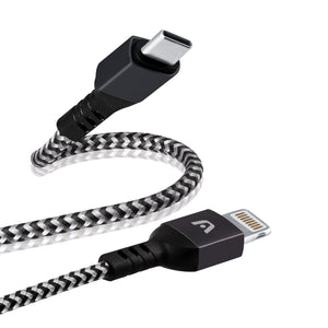 Type-C to Lightning 18W Nylon Braided Cable 1.8m/6ft - Dura Form