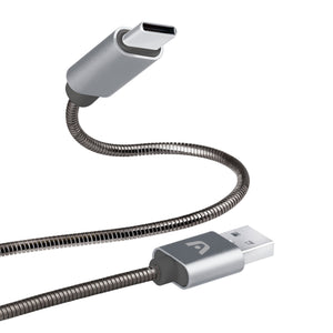 Type-C to USB 2.0 Metal Braided Cable 3.2ft/1m - Dura Spring