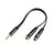3.5mm Male to Dual 3.5mm Female Cable Adapter