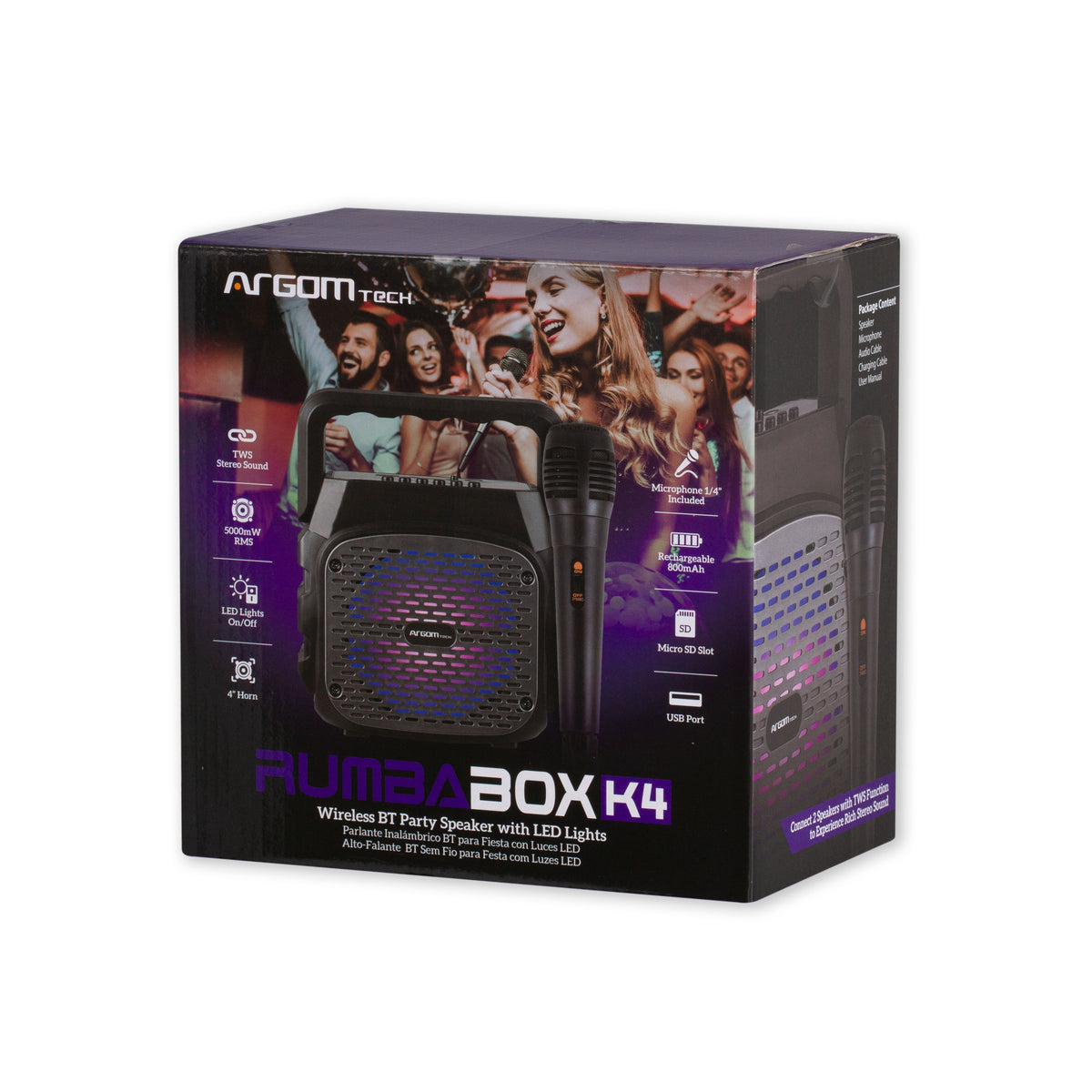 Rumba Box K4 TWS Wireless BT Speaker - www.argomtech.com