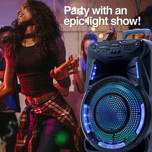 SoundBash 90 BT Trolley Speaker with LED Lights and Stand