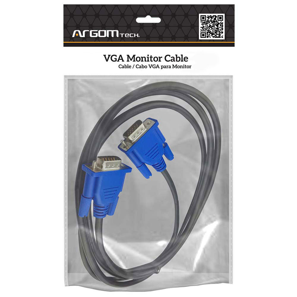Arg Monitor VGA Monitor Cable - 6ft - www.argomtech.com